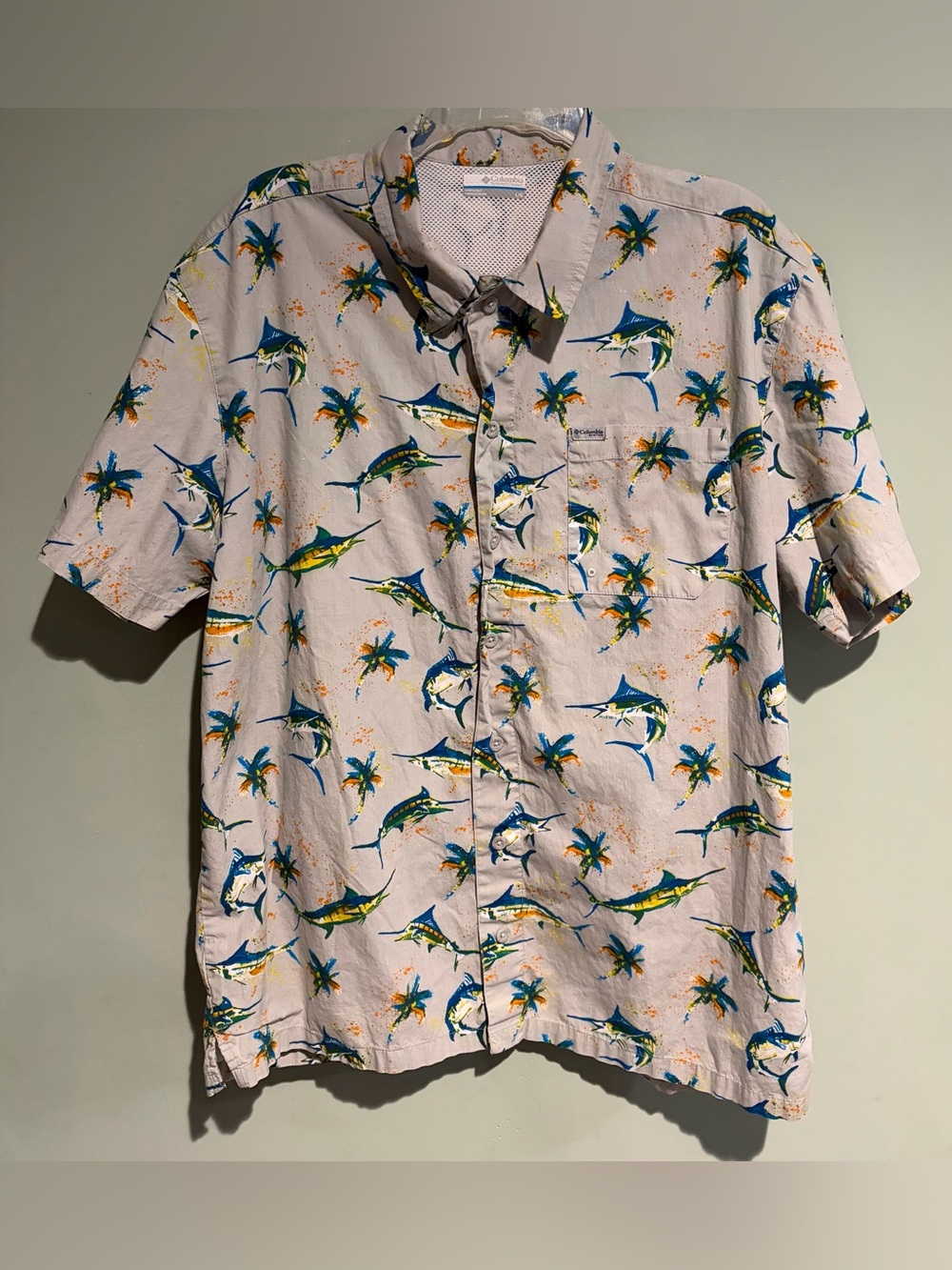 Columbia PFG Trollers Best Marlin Short Sleeve Fishing Shirt